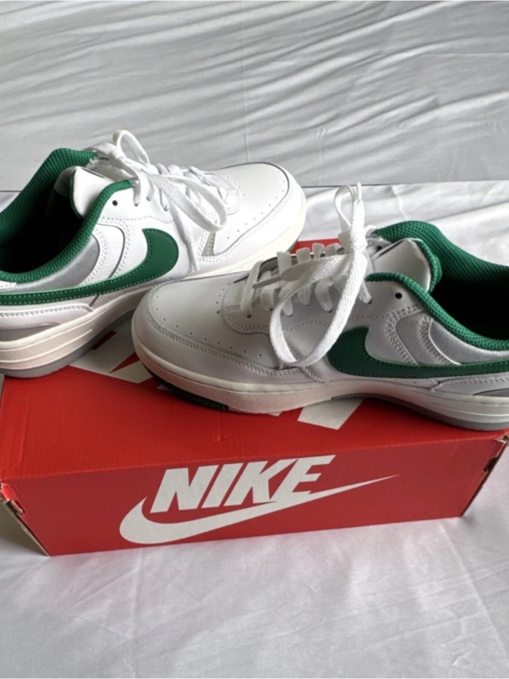 Nike Gamma Force White Malachite Leather Low Top Sneakers DX9176-106